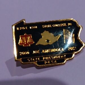 Elks BPOE State College President Joe Amendola 2000 Badge Lapel Pin